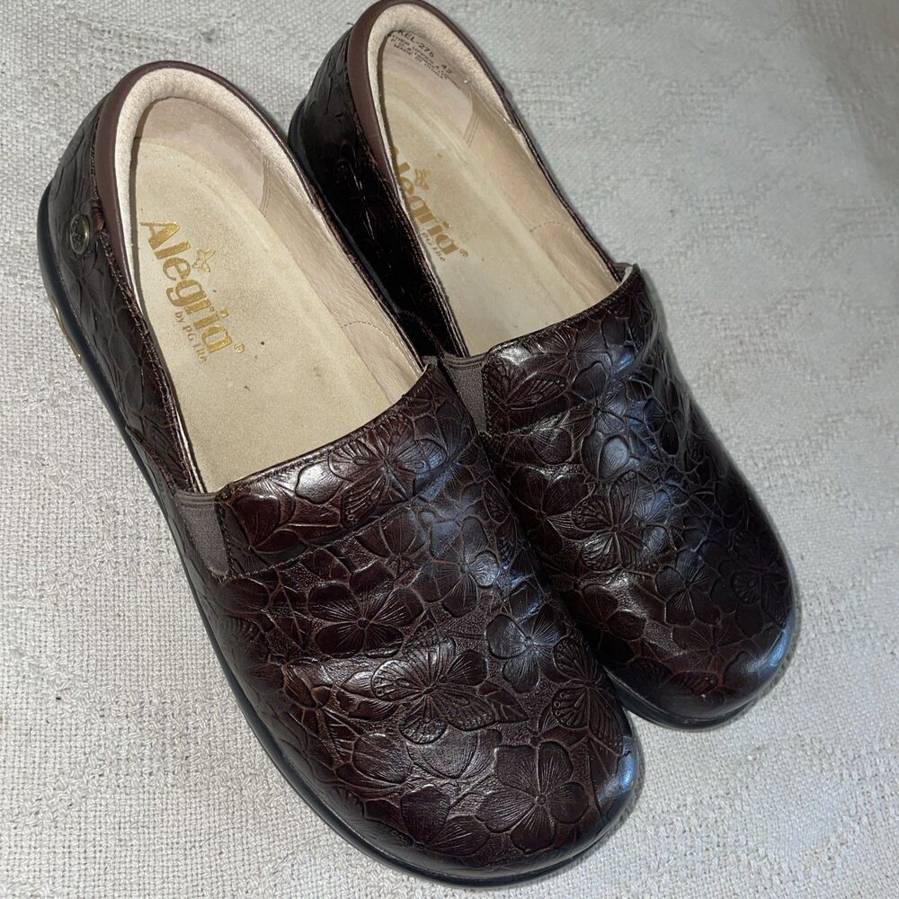 Alegria Women’s Casual Clogs Size 42 U.S. 11 M Brown Leather Occupational Clinic